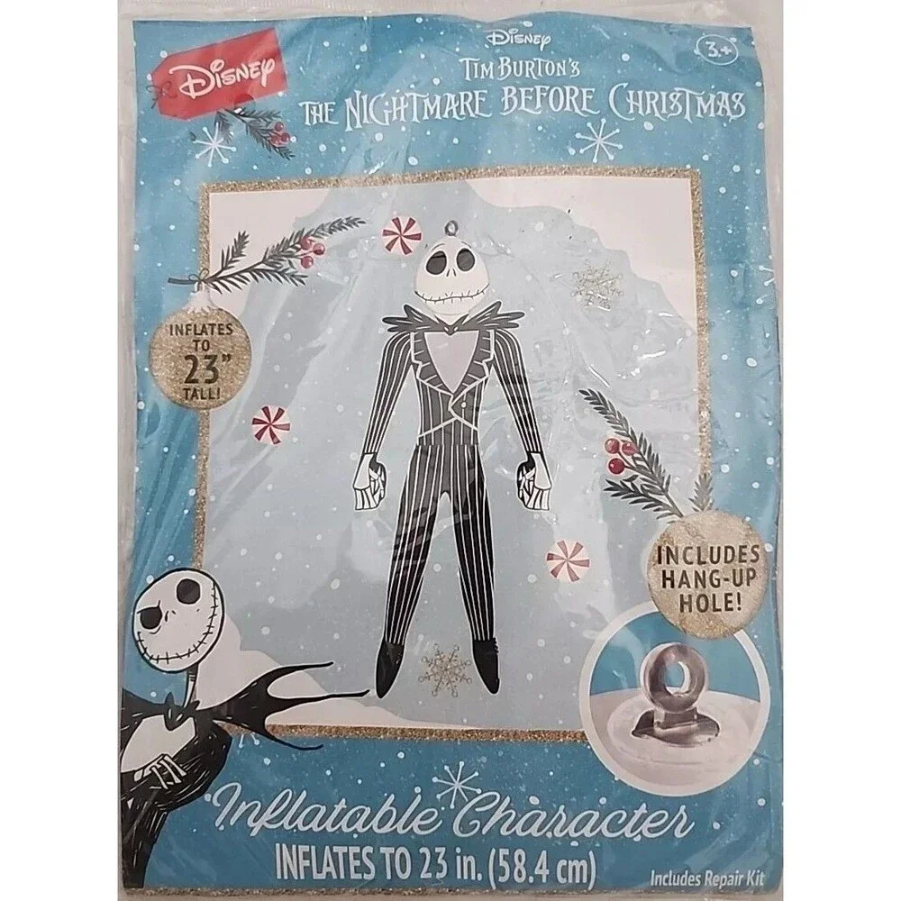 Inflatable Nightmare Before Christmas Jack Skellington 23” Disney & Repair Kit